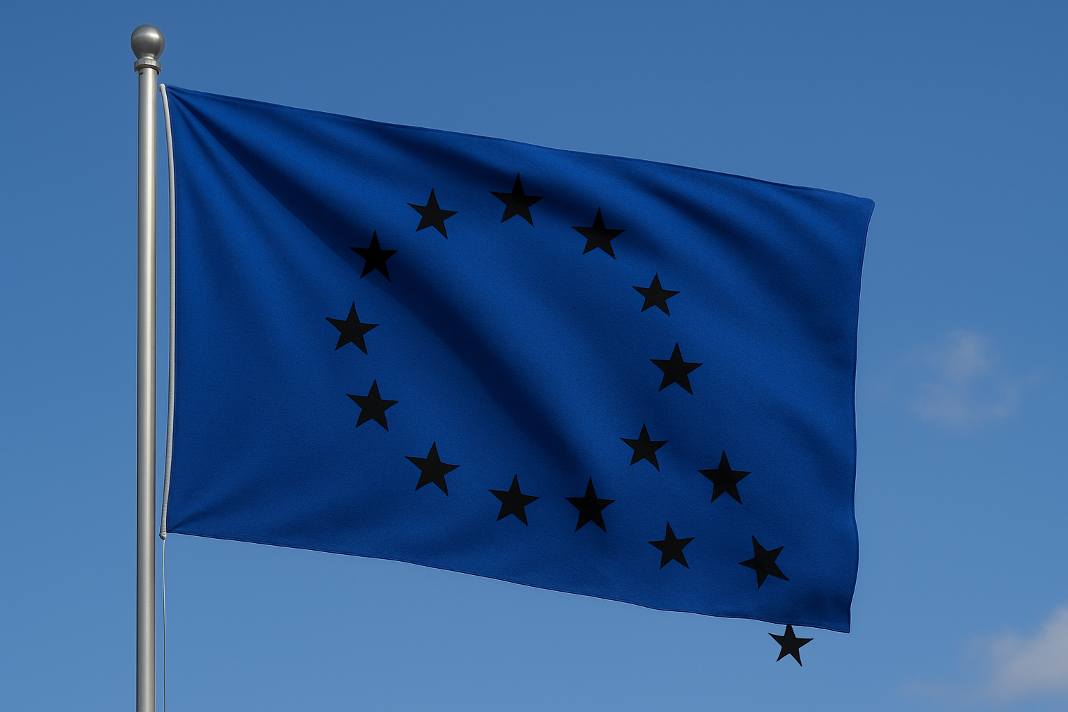 Falling Stars Over EU Flag
